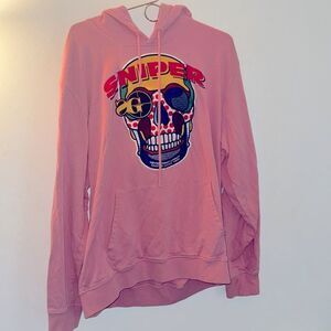 SNIPER GANG SKULL PINK HOODIE